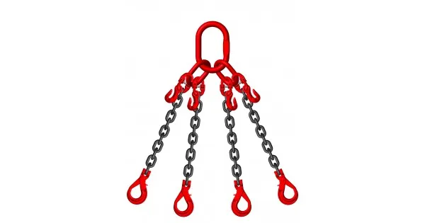 Four Leg Grade 8 Chain Sling from 7mm dia (3.15t) up to 32mm Dia (67tonne)